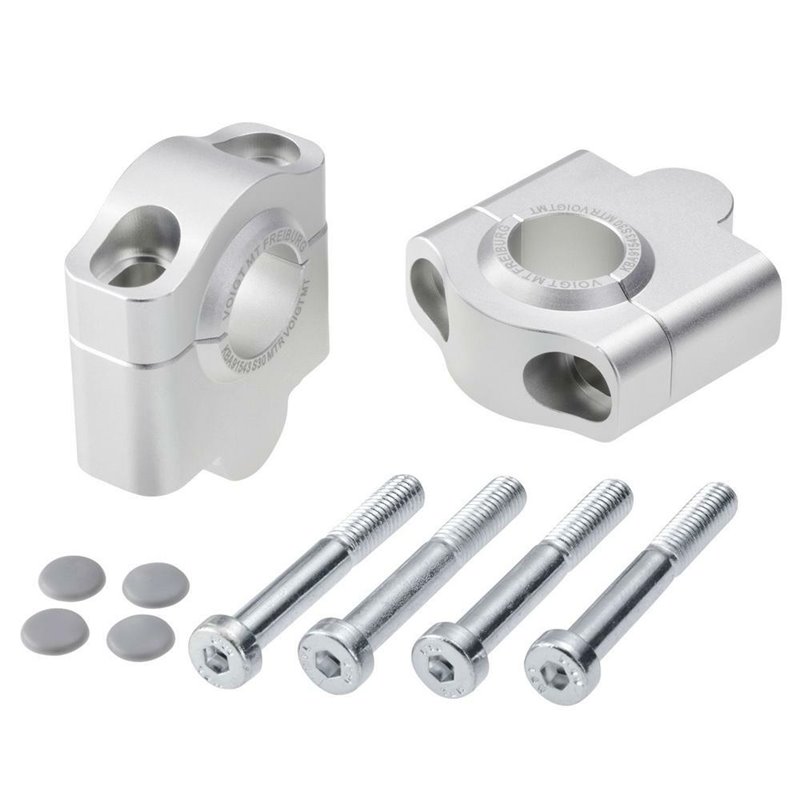 Voigt MT Handlebar Risers S30 | 30mm silver | Yamaha BT1100 Bulldog»Motorlook.nl»4067466037977