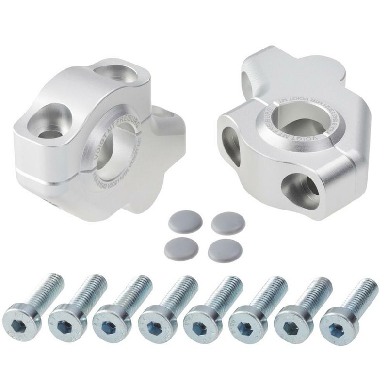 Voigt MT Handlebar Risers V3021 | 30mm/Offset 21mm silver | Yamaha BT1100 Bulldog»Motorlook.nl»4067466045743