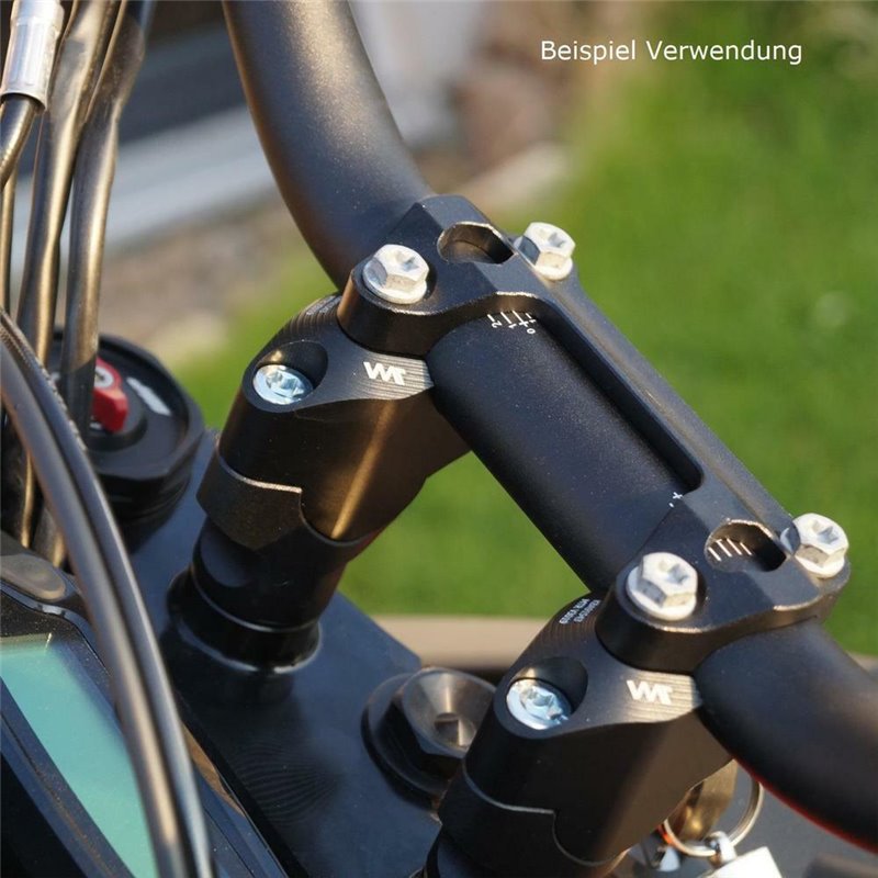 Voigt MT Handlebar Risers V3019 | 30mm/Offset 19mm black | KTM 300 EXC/TPI»Motorlook.nl»4067466066885