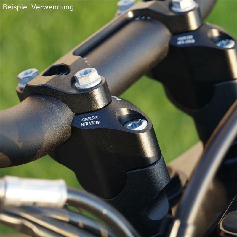 Voigt MT Handlebar Risers V3019 | 30mm/Offset 19mm black | KTM 300 EXC/TPI»Motorlook.nl»4067466066885