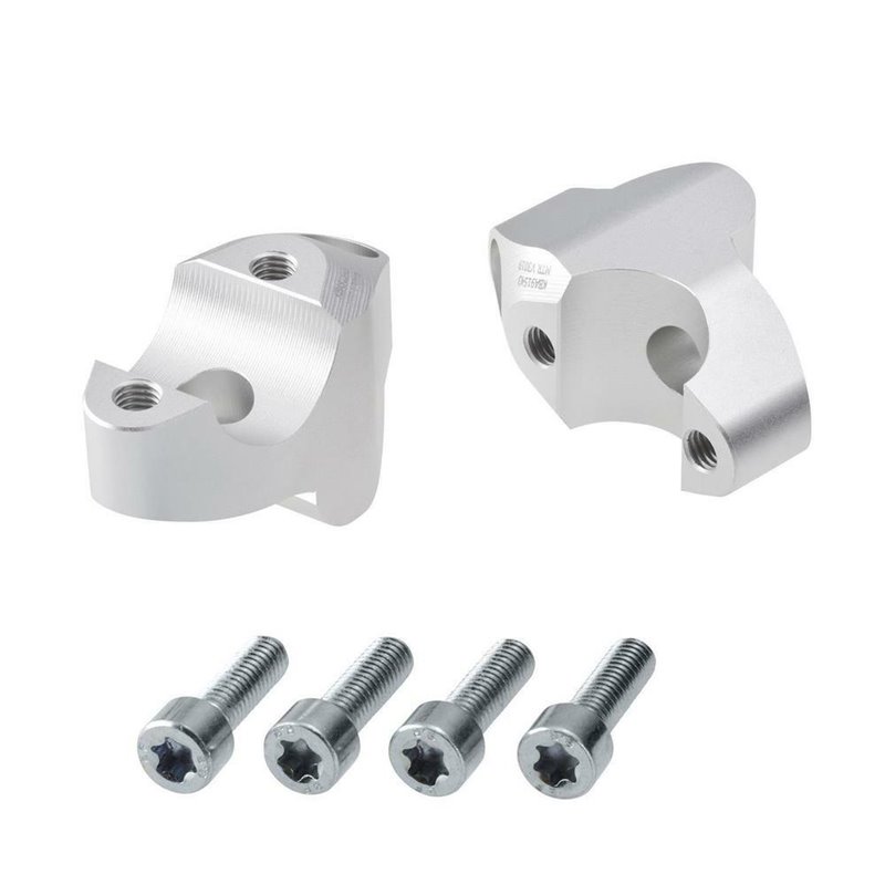 Voigt MT Handlebar Risers V3019 | 30mm/Offset 19mm silver | KTM 300 EXC/TPI»Motorlook.nl»4067466043763