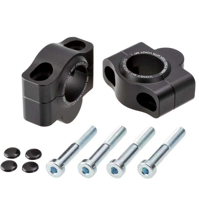 Voigt MT Handlebar Risers F22A | 20mm black | KTM 950 LC8 Supermoto (+R/T)»Motorlook.nl»4067466049154