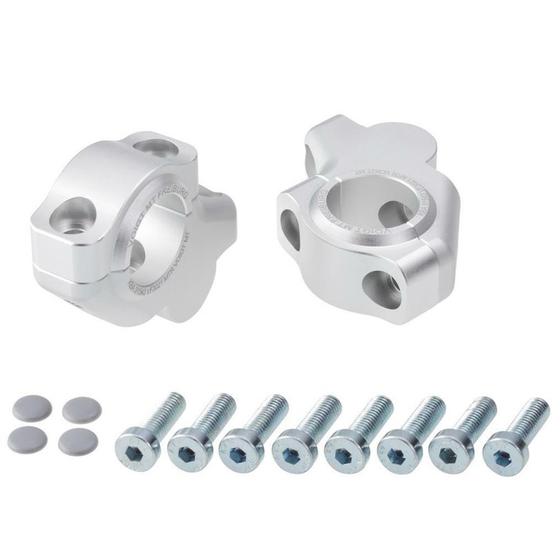 Voigt MT Handlebar Risers VF3021 | 30mm/Offset 21mm silver | KTM 950 LC8 Supermoto»Motorlook.nl»4067466048348