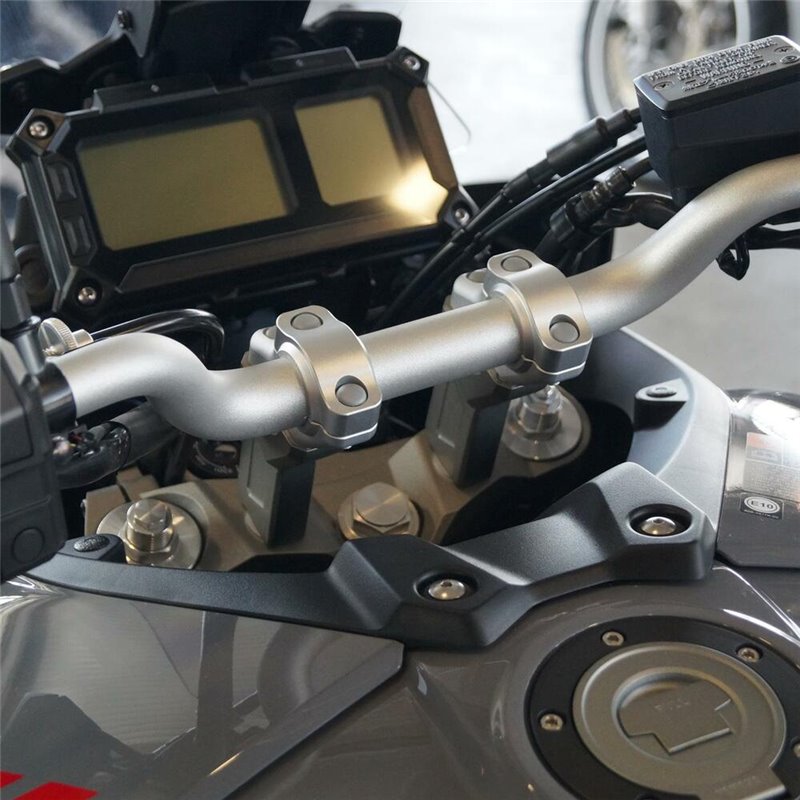 Voigt MT Handlebar Risers VF3021 | 30mm/Offset 21mm silver | Yamaha MT-09 Tracer»Motorlook.nl»4067466048492