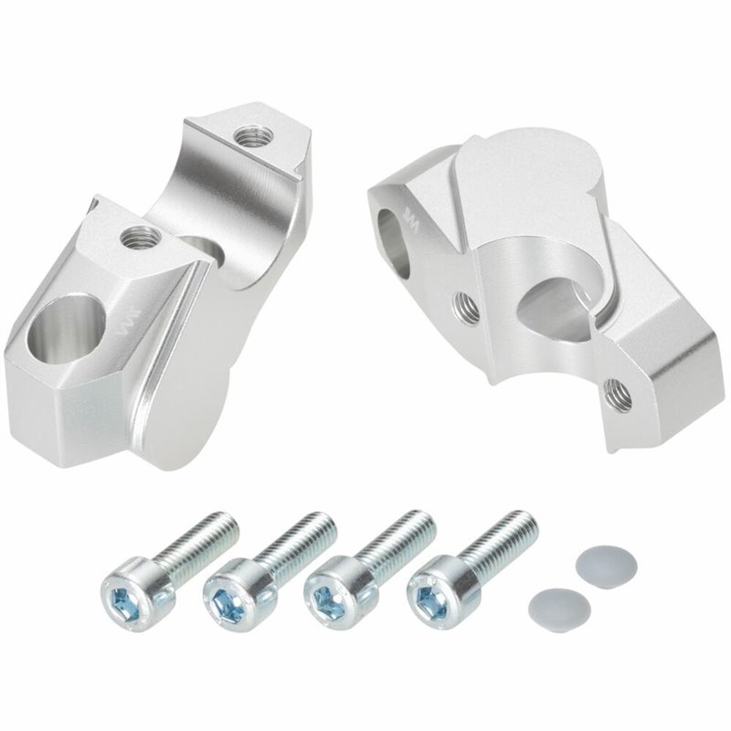 Voigt MT Handlebar Risers YV3025 | 30mm/Offset 25mm silver | Yamaha MT-09»Motorlook.nl»4067466074910