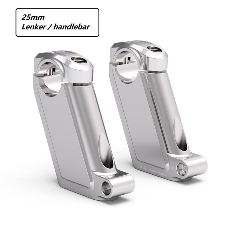 Voigt MT Risers Handlebar V9037Z | 90mm/Offset 37mm silver | BMW R1200C »Motorlook.nl»4067466379701