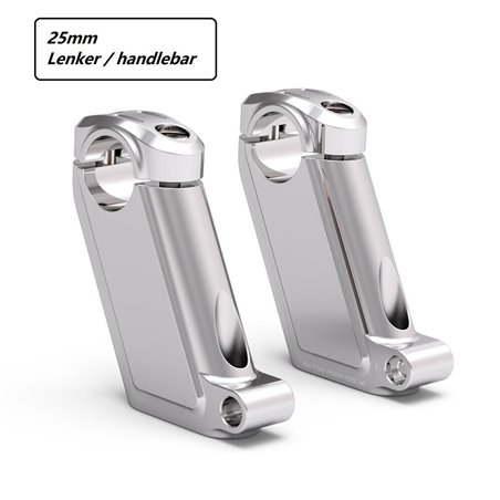 Voigt MT Risers Handlebar V9037Z | 90mm/Offset 37mm silver | BMW R1200C »Motorlook.nl»4067466379701