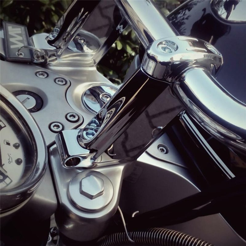 Voigt MT Risers Handlebar V9037Z | 90mm/Offset 37mm silver | BMW R1200C »Motorlook.nl»4067466379701