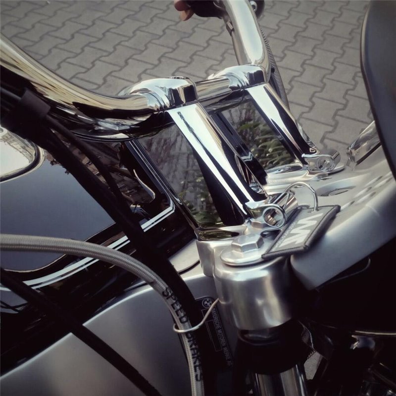 Voigt MT Risers Handlebar V9037Z | 90mm/Offset 37mm silver | BMW R1200C »Motorlook.nl»4067466379701