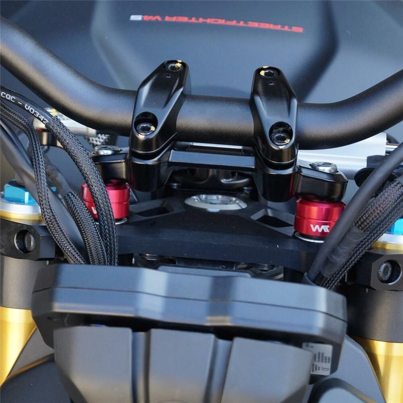 Voigt MT Handlebar Risers H20D | 20mm Rood | Ducati Streetfighter V4(+S)»Motorlook.nl»4067466380004