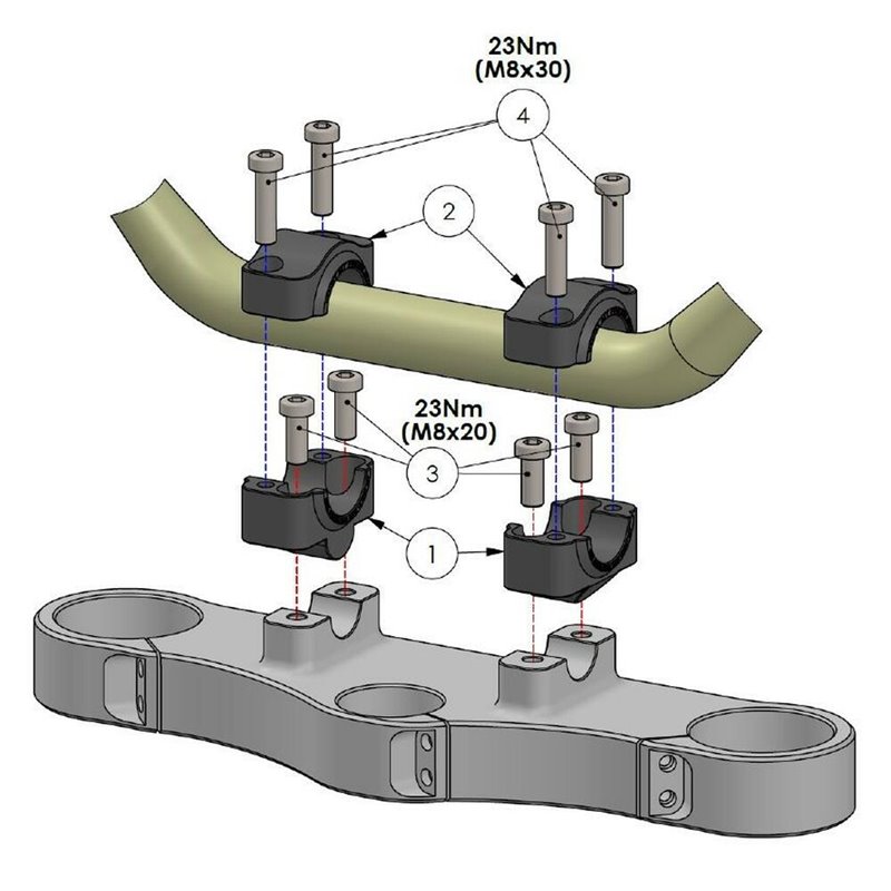 Voigt MT Conversie-kit U20A naar Fat-Bar zwart | Kawasaki W800»Motorlook.nl»4067466309029