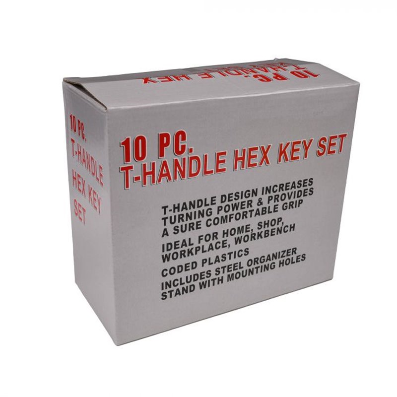 Bike-It T-Handle Hexagon Key Sets With Rack (10pc )»Motorlook.nl»5034862218100