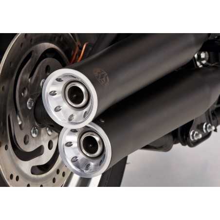 Falcon Uitlatensysteem Double Groove (met kat.) | Harley Davidson Sportster | zwart»Motorlook.nl»4251233301891