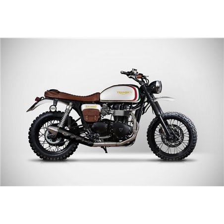 Zard Full Exhaust System 2-1 Unica Basso Low Mount RVS | Triumph Bonneville»Motorlook.nl»