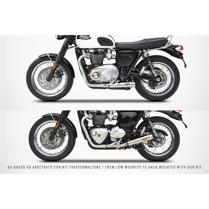 Zard Uitlaatsysteem 2-2 Short RVS | Triumph Bonneville T120»Motorlook.nl»