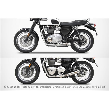 Zard Uitlaatsysteem 2-2 Short RVS | Triumph Bonneville T120»Motorlook.nl»