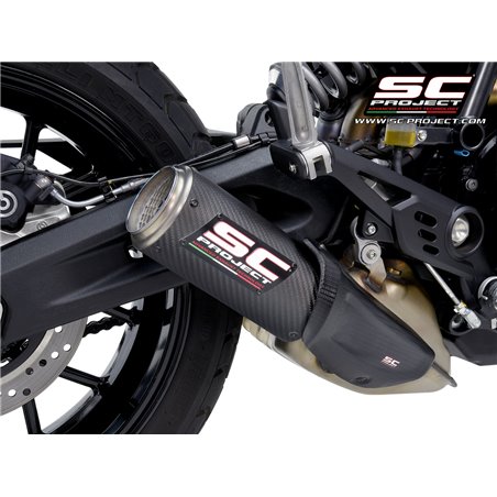 SC-Project Uitlaat CR-T carbon (grid) Ducati Scrambler 800»Motorlook.nl»