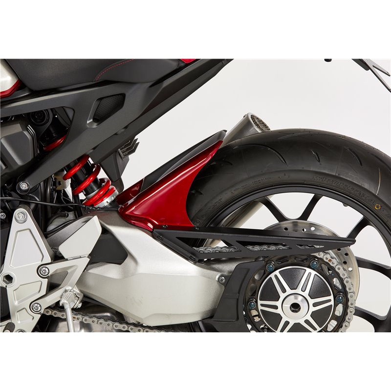Bodystyle Hugger Achterwiel + alu kettingbeschermer | Honda CB1000R | rood»Motorlook.nl»4251233363547