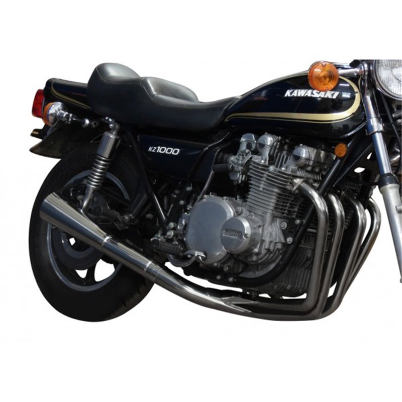 Delkevic Exhaust System Classic Megaphone 4-1 | S.S.| Kawasaki Z1000 A1-A2»Motorlook.nl»