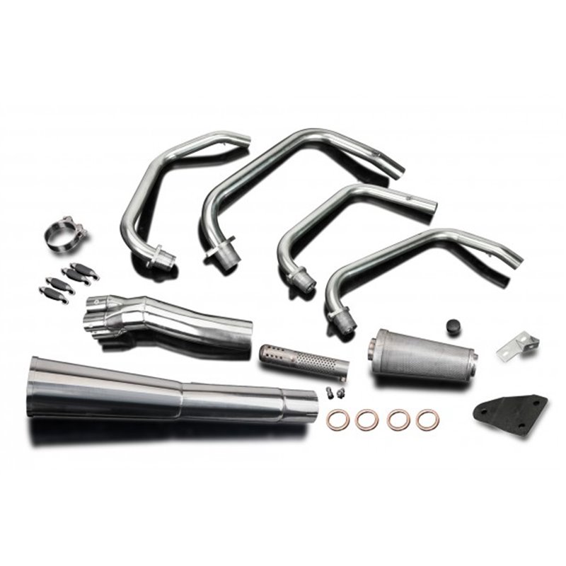 Delkevic Exhaust System Classic Megaphone 4-1 | S.S.| Kawasaki Z650»Motorlook.nl»