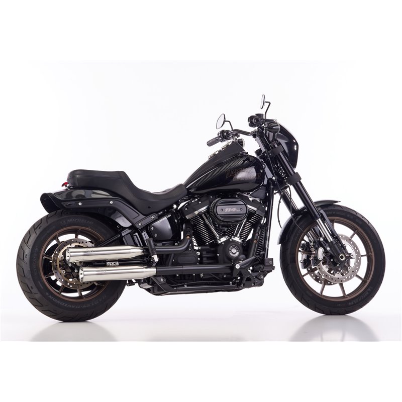 Falcon Uitlaten Double Groove | Harley Davidson Softail | zilver»Motorlook.nl»4251233366388
