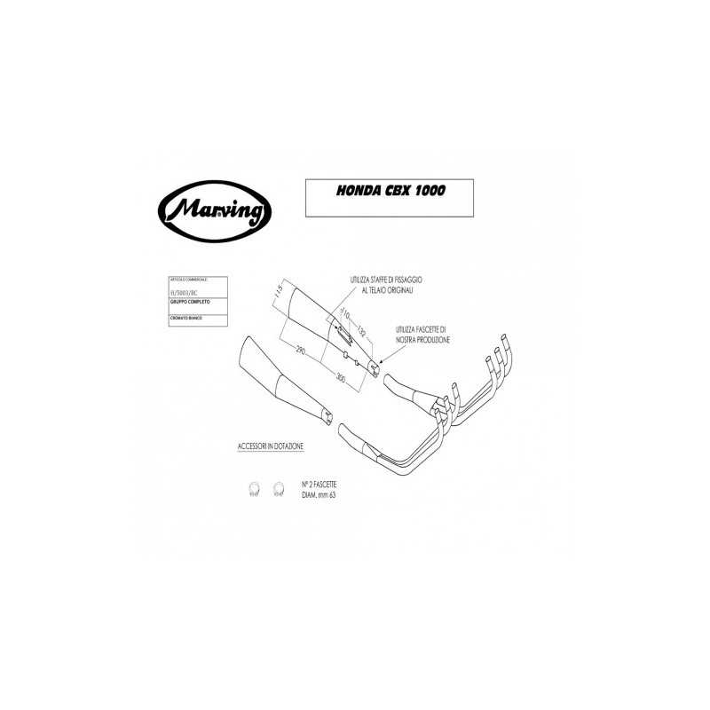 Marving Full Exhaust System 6-2 Master chrome Honda CBX1000»Motorlook.nl»