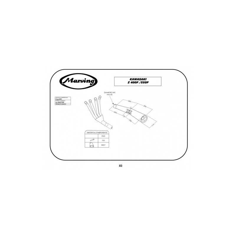 Marving Uitlatensysteem 4-1 Master chroom Kawasaki Z400/550F»Motorlook.nl»