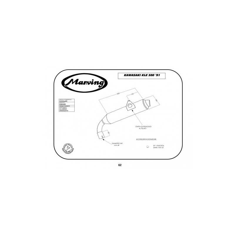 Marving Silencer Amacal chrome+alloy Kawasaki KLE500»Motorlook.nl»