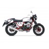 Zard Full Exhaust System 2-2 Conical round Polished RVS | Moto Guzzi V7 Cafe Racer/Classic»Motorlook.nl»