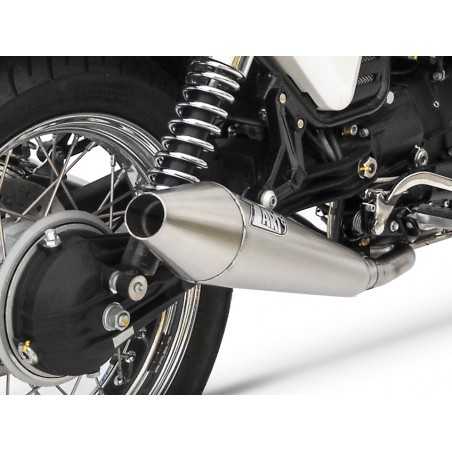 Zard Exhausts Conical round Polished RVS | Moto Guzzi V7 Cafe Racer/Classic»Motorlook.nl»