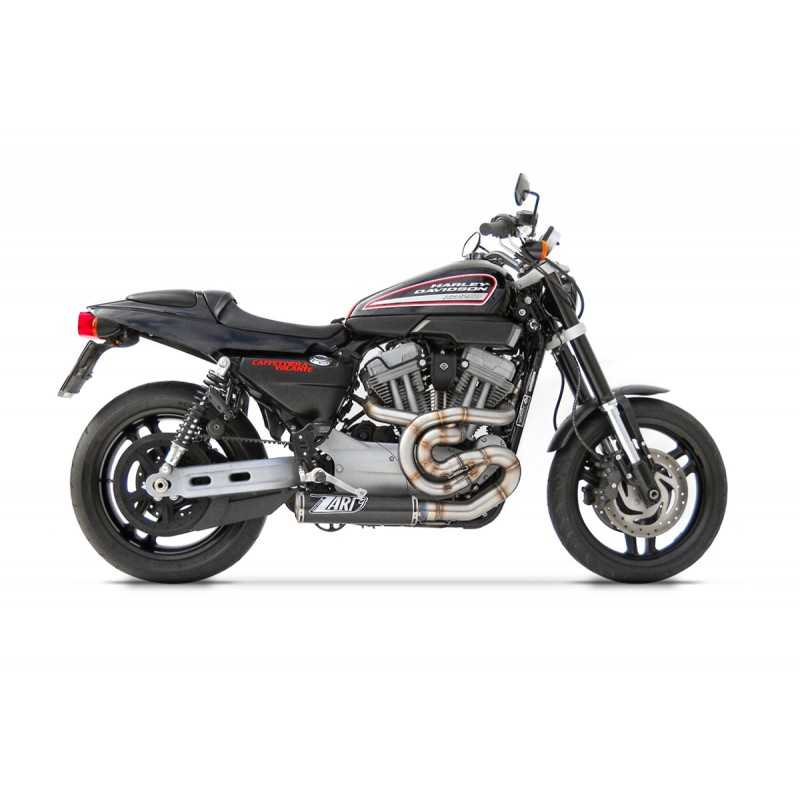 Zard Uitlaatsysteem 2-1 Rond RVSCarbon | Harley Davidson XR1200»Motorlook.nl»