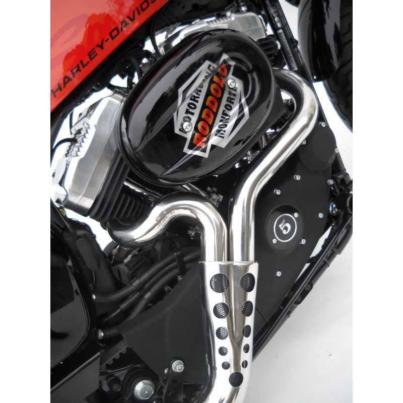 Zard Full Exhaust System 2-1 Conical round RVS | Harley Davidson Sportster»Motorlook.nl»