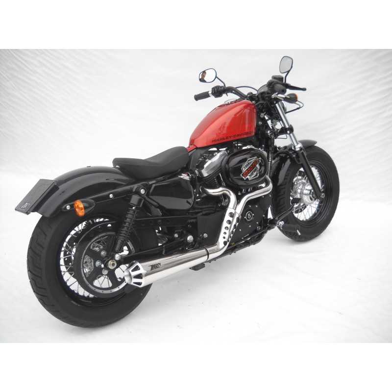 Zard Full Exhaust System 2-1 Conical round Polished RVS | Harley Davidson Sportster»Motorlook.nl»