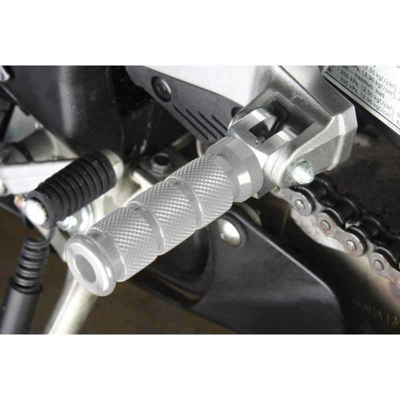 Biketek Footpegs Sport Round Alloy silver | Yamaha Front»Motorlook.nl»5034862204554