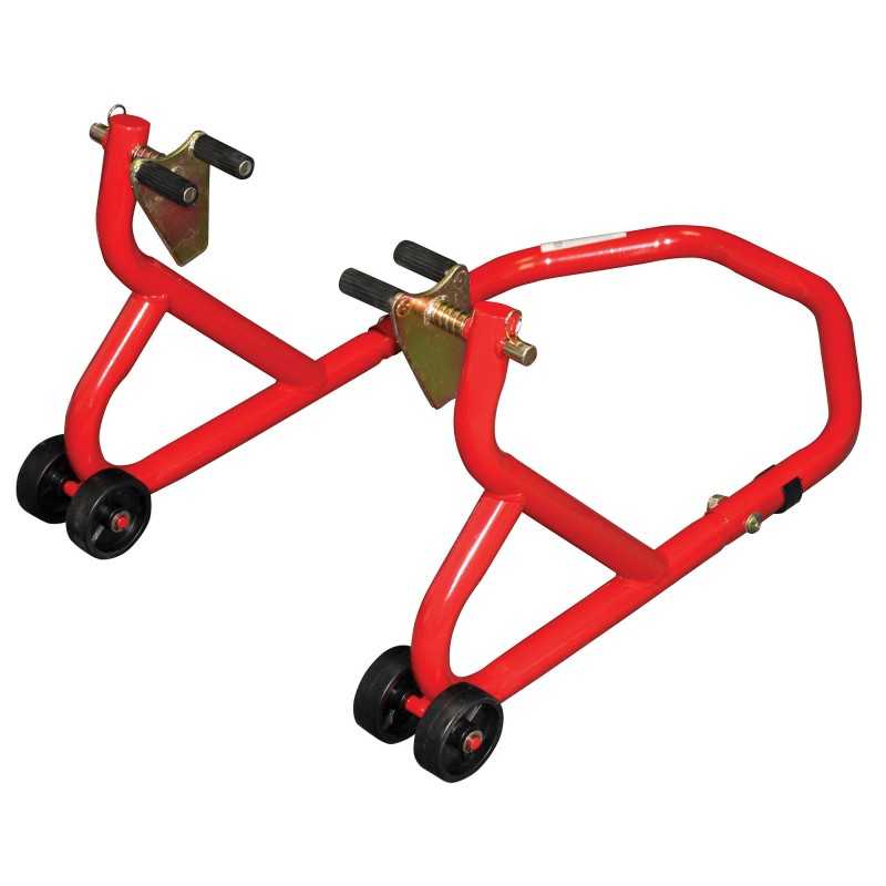 BikeTek Series 3 Front And Rear Track Paddock Stand Set - Red