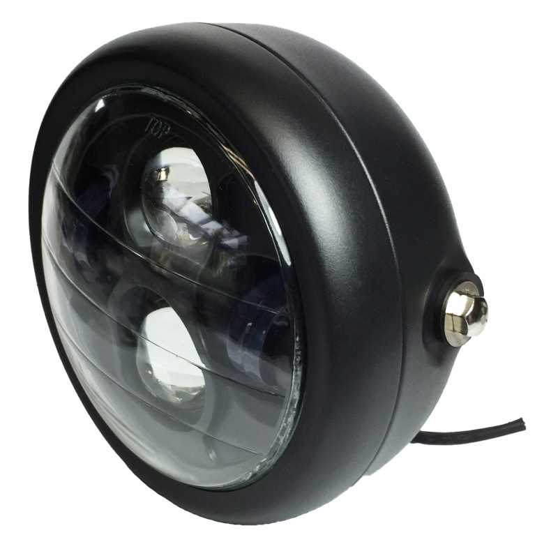 KM-Parts Headlight matt black LED (6,5")»Motorlook.nl»1914717832178