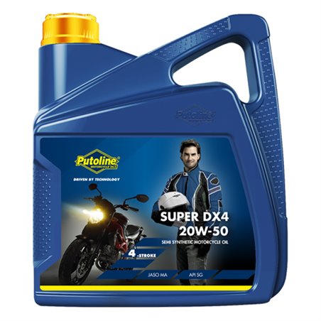 Putoline Oil Motorcycle 20W-50 Super DX4 (4 litre)»Motorlook.nl»8710128700981