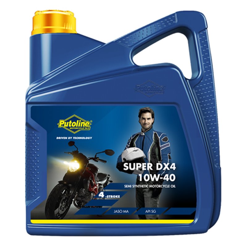 Putoline Oil Motorcycle 10W-40 Super DX4 (4 litre)»Motorlook.nl»8710128700875