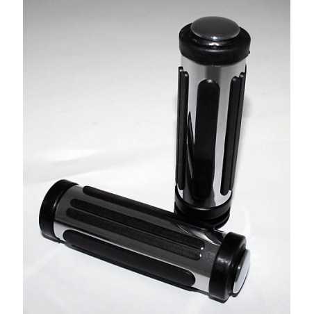 Shin-Yo Grips handlebar chrome/rubber (1"/ø25mm)»Motorlook.nl»4054783043217