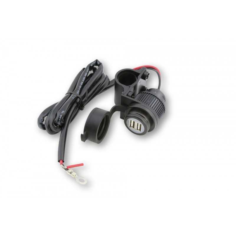 Shin-Yo USB (double) handlebar mount 12V/2A»Motorlook.nl»4054783227877