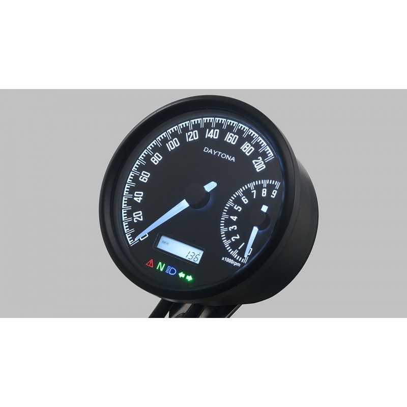 Daytona Speedometer/RPM Velona W black»Motorlook.nl»4054783446148