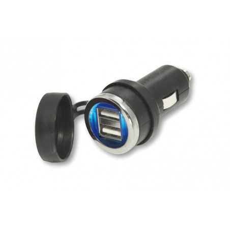 TechLine USB-plug dubbel 12V (voor sigarettenplug)»Motorlook.nl»4054783131914