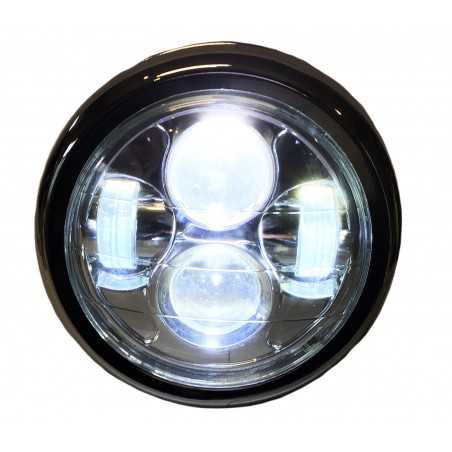 Koplamp LED 6,5" chroom