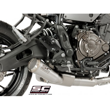 SC-Project Full System 2-1 70s silver Yamaha MT-07/Tracer 700/XSR700»Motorlook.nl»