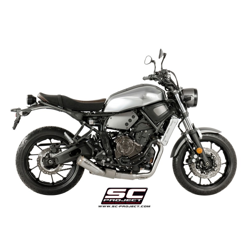 SC-Project Uitlaatsysteem 2-1 70s zilver Yamaha MT-07/Tracer 700/XSR700»Motorlook.nl»