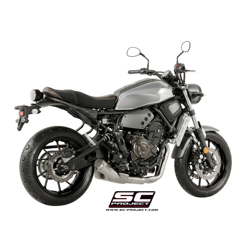 SC-Project Full System 2-1 70s silver Yamaha MT-07/Tracer 700/XSR700»Motorlook.nl»