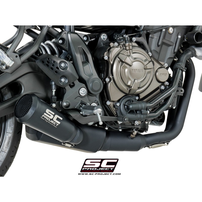 SC-Project Full System 2-1 70s black Yamaha MT-07/Tracer 700/XSR700»Motorlook.nl»