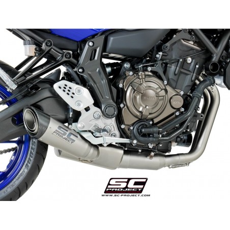 SC-Project Uitlaatsysteem 2-1 S1 zilver Yamaha MT-07/Tracer 700/XSR700»Motorlook.nl»