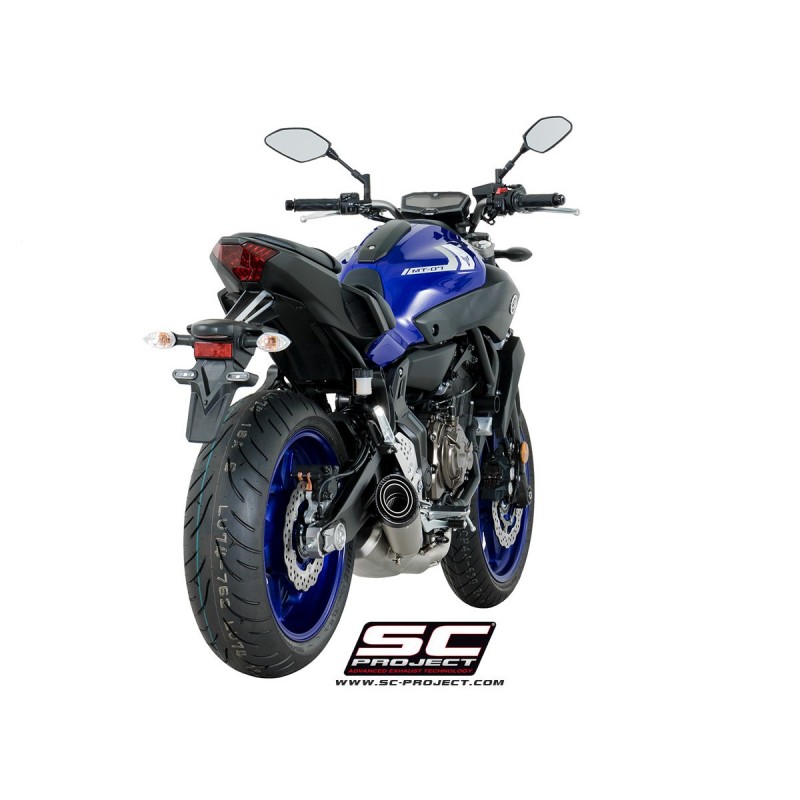 SC-Project Full System 2-1 S1 silver Yamaha MT-07/Tracer 700/XSR700»Motorlook.nl»