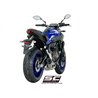 SC-Project Uitlaatsysteem 2-1 S1 zilver Yamaha MT-07/Tracer 700/XSR700»Motorlook.nl»